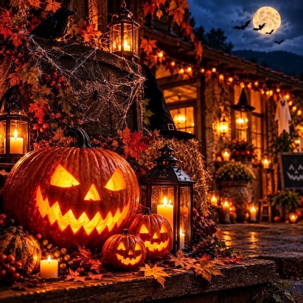 Intaglio zucche di Halloween con i bimbi